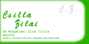 csilla zilai business card
